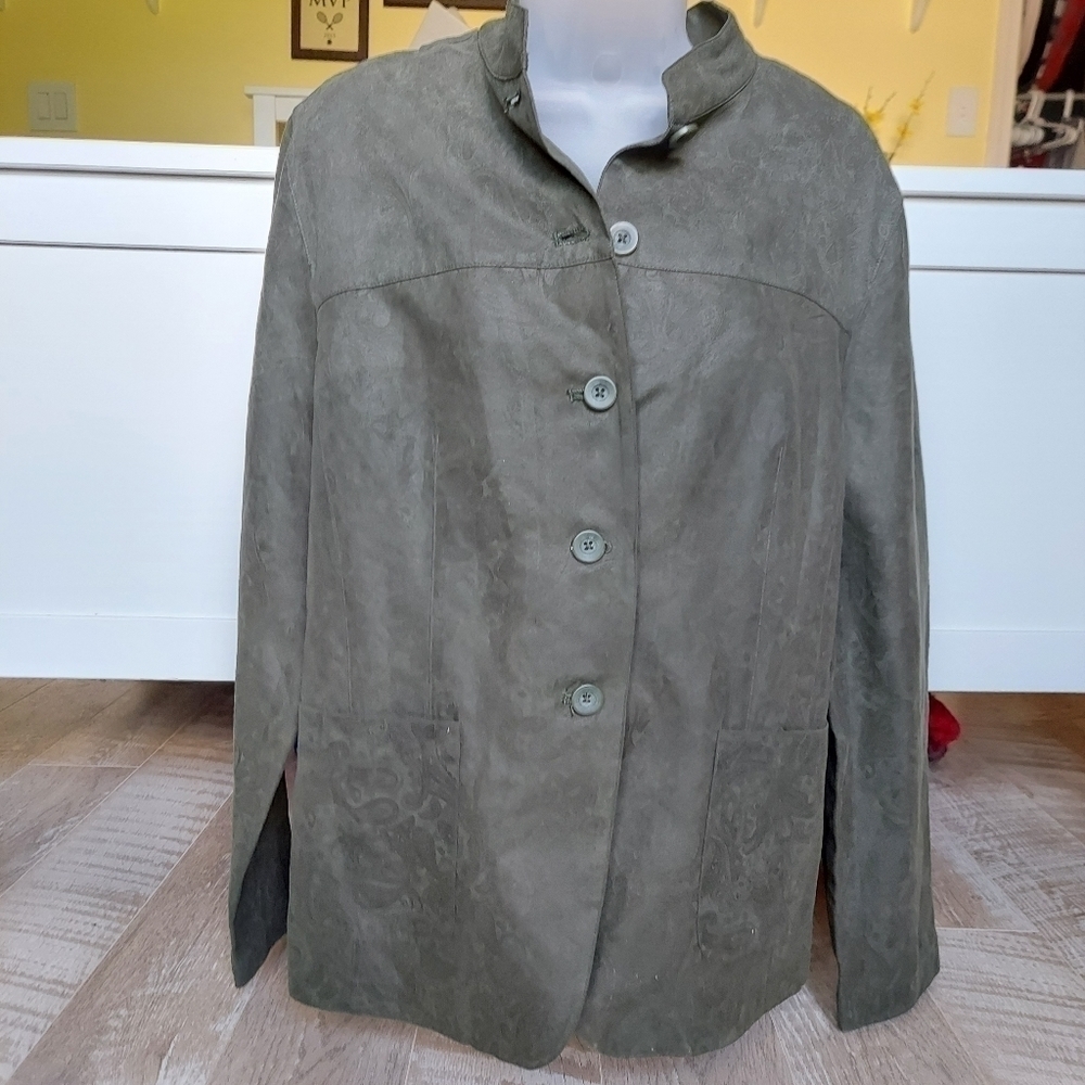 Jaclyn Smith Stand Collar Blazer Jacket - Picture 4 of 15